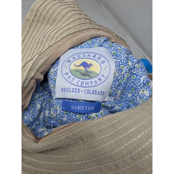 WALLAROO Women Hampton Sun Hat Scrunchie Boulder Colorado Packable 100% Cotton - Picture 5 of 5